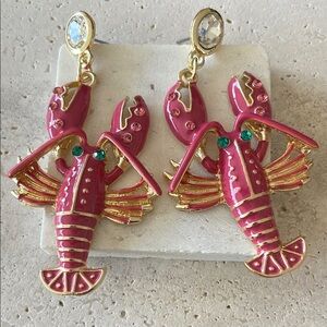 Zara Pink Lobster Earrings